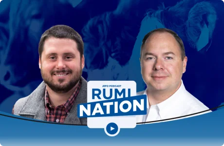 Deux experts en nutrition animale présentés dans l’épisode 3 – saison 5 du podcast Rumination de Jefo.