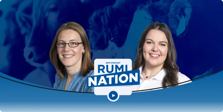 Deux expertes en nutrition animale présentées dans l’épisode 5 – saison 5 du podcast Rumination de Jefo.