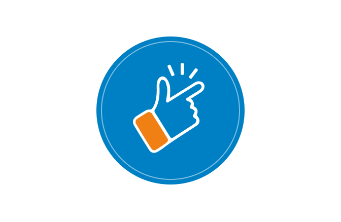 Icon representing the ease of use of Jefo’s solutions for managing heat stress in animal nutrition.