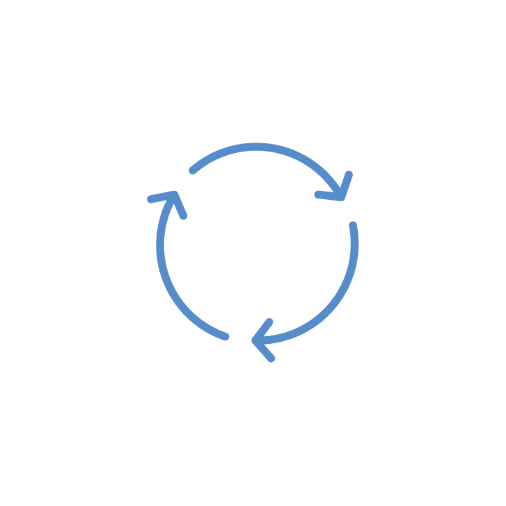 Ícono azul en ciclo continuo que representa los 9 años de Jefo como una de las empresas mejor gestionadas de Canadá.
