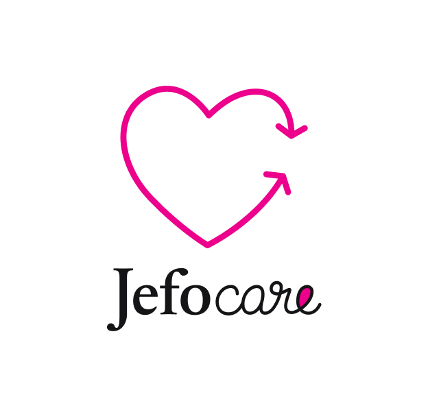 Jefocare logo with pink heart and arrow, representing commitment to animal welfare in livestock nutrition programs.
