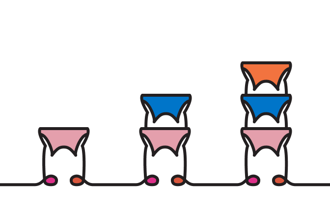 Stacked feed bag icon showing upward growth, symbolizing Jefo’s expansion in animal nutrition.
