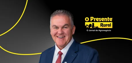 Jefo President Jean Fontaine and O Presente Rural logo
