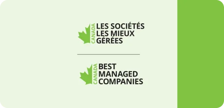 Logo oficial de Canadá 2018 – Empresas mejor gestionadas, destacando la excelencia de Jefo en nutrición animal.
