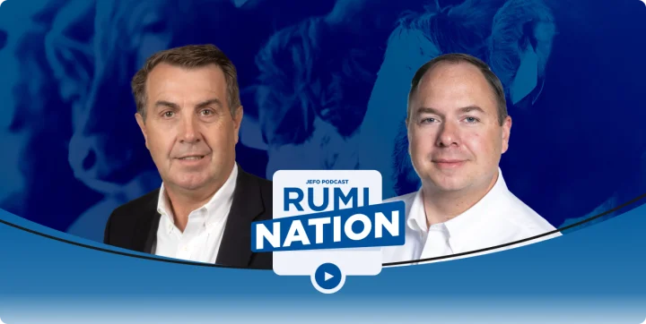Dos expertos en nutrición animal presentados en el episodio 11 del pódcast Rumination – temporada 5 de Jefo.