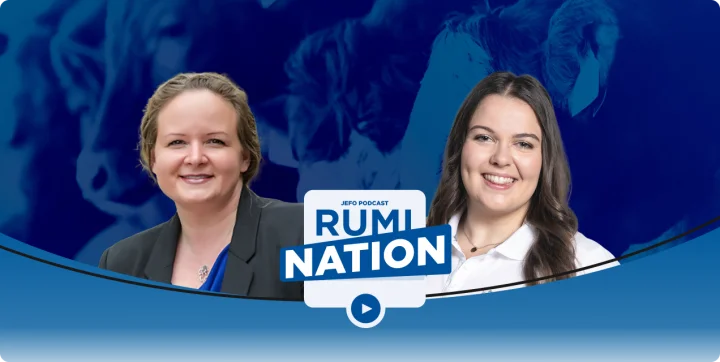 Two female professionals in animal nutrition featured in episode 4 – season 5 of Jefo’s Rumination podcast.