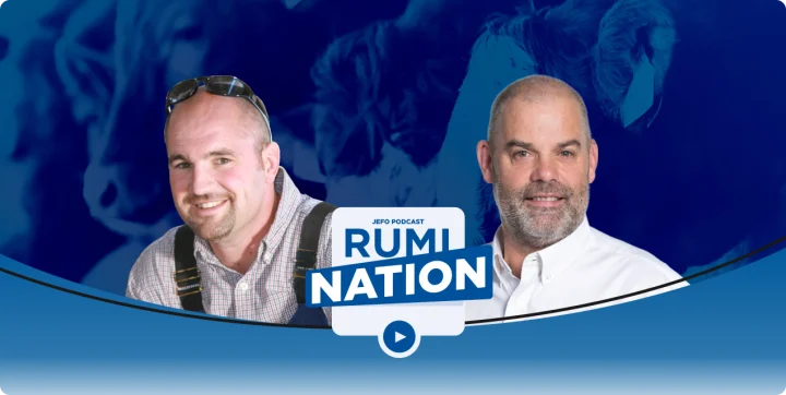 Two animal nutrition experts featured in episode 1 – season 5 of Jefo’s Rumination podcast.