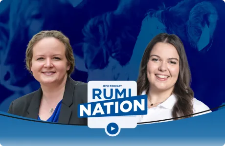 Two female professionals in animal nutrition featured in episode 4 – season 5 of Jefo’s Rumination podcast.