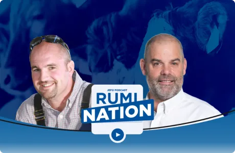 Two animal nutrition experts featured in episode 1 – season 5 of Jefo’s Rumination podcast.