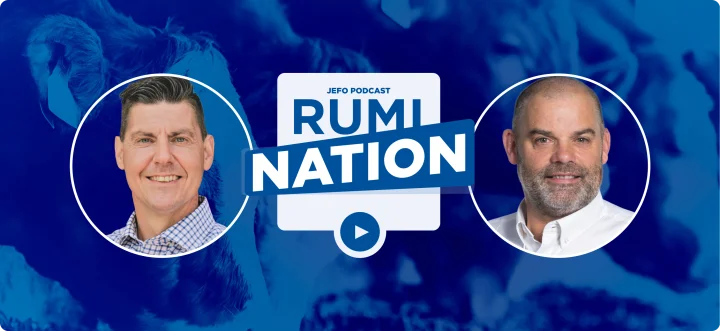Two experts discuss animal nutrition in episode 2 of Rumination podcast, season 6, with a dairy herd background.