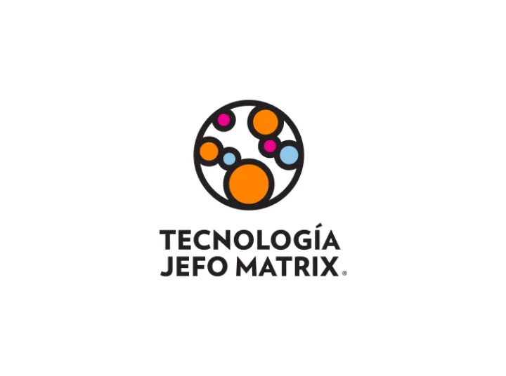 Logotipo de Jefo Matrix Technology sobre fondo blanco